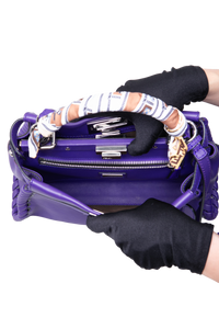 FENDI PEEKABOO WHIPSTITCH LEATHER PURPLE