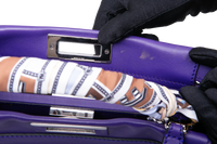 FENDI PEEKABOO WHIPSTITCH LEATHER PURPLE
