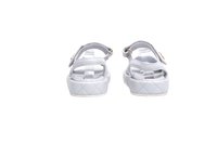 CHANEL DAD SANDAL MATELASSÊ SILVER - 36 BR