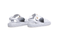 CHANEL DAD SANDAL MATELASSÊ SILVER - 36 BR