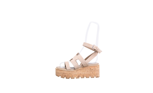 HERMÈS SANDAL HAVANE 30 SUEDE GRIS TOURTERELLE - 35 BR