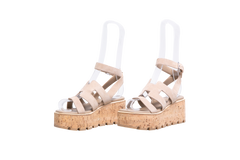 HERMÈS SANDAL HAVANE 30 SUEDE GRIS TOURTERELLE - 35 BR