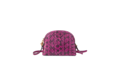 GUCCI OPIHIDIA SMALL GENUINE SNAKESKIN FUCHSIA