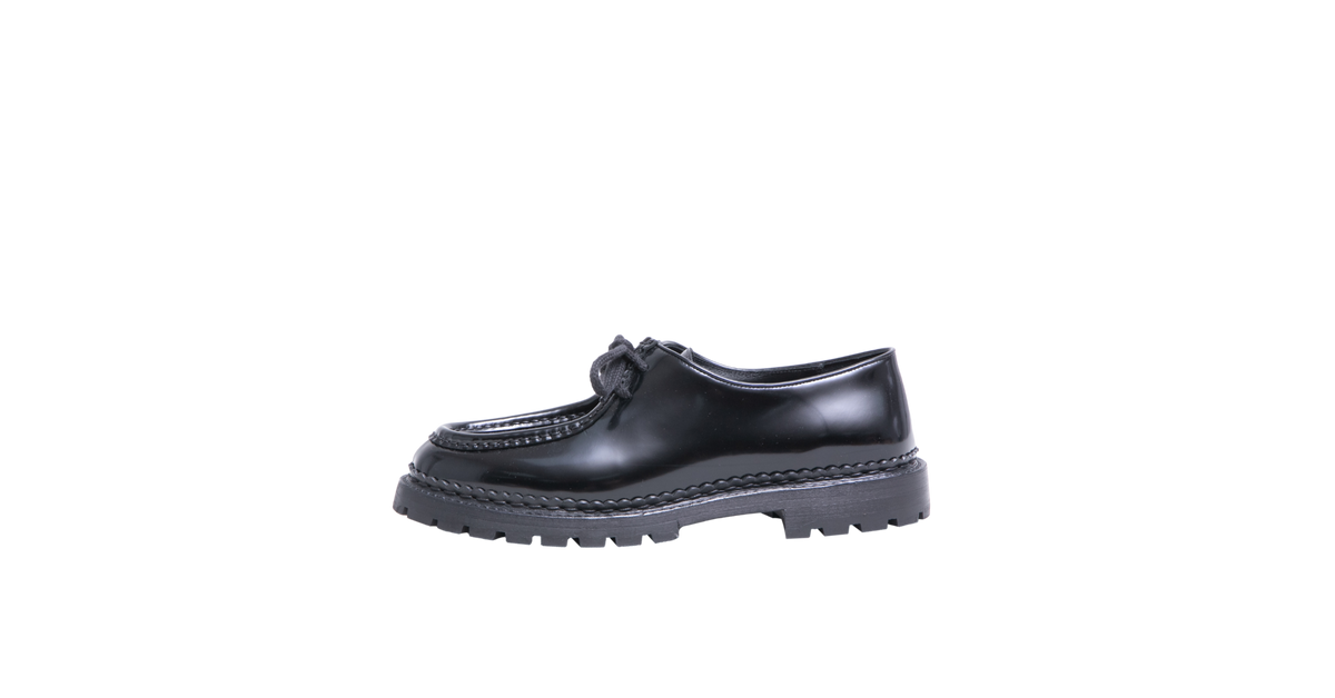 YSL MOCASSIM VITELLO RUINART PATENT BLACK - 38 BR
