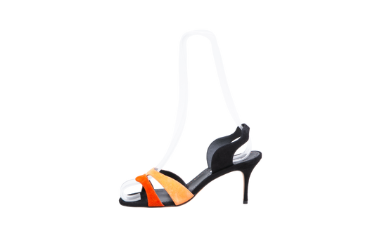 MANOLO BLAHNIK SANDAL SUSPIRO SUEDE MULTICOLOR - 38 BR