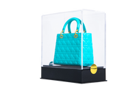 DIOR LADY MINI AZUL TIFFANY VERNIZ FERRAGENS GOLD