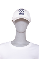 CELINE UNIVERSITY BASEBALL CAP IN GABARDINE COTTON WASHED WHITE NAVY