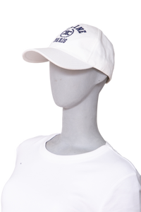 CELINE UNIVERSITY BASEBALL CAP IN GABARDINE COTTON WASHED WHITE NAVY