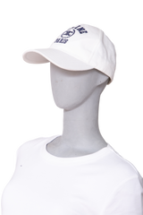 CELINE UNIVERSITY BASEBALL CAP IN GABARDINE COTTON WASHED WHITE NAVY