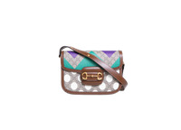 GUCCI HORSEBIT 1955 MEDIUM GG MONOGRAM WITH GEOMETRIC PRINT E POLKA DOT BROWN