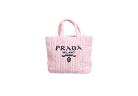 PRADA SMALL CROCHETED TOTE BAG PINK LIGHT PINK