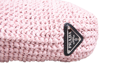 PRADA SMALL CROCHETED TOTE BAG PINK LIGHT PINK