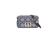 DIOR CARO MEDIUM TWEED NAVY/BEIGE