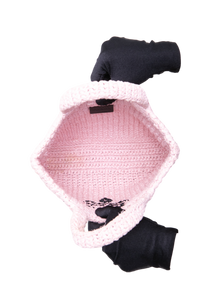 PRADA SMALL CROCHETED TOTE BAG PINK LIGHT PINK
