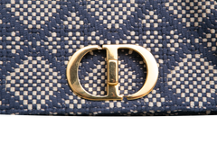 DIOR CARO MEDIUM TWEED NAVY/BEIGE
