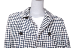 DIOR BLAZER GEOMETRIC PIED DE POULE WHITE E NAVY