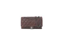 CHANEL CLASSIC SF MEDIUM LAMBSKIN BROWN