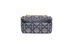 DIOR CARO MEDIUM TWEED NAVY/BEIGE