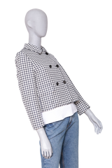DIOR BLAZER GEOMETRIC PIED DE POULE WHITE E NAVY