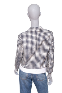 DIOR BLAZER GEOMETRIC PIED DE POULE WHITE E NAVY