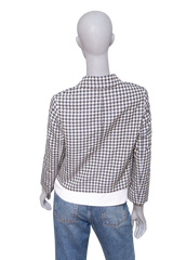 DIOR BLAZER GEOMETRIC PIED DE POULE WHITE E NAVY