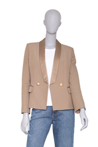 BALMAIN BLAZER DOUBLE-BREASTED KHAKI