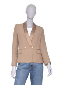 BALMAIN BLAZER DOUBLE-BREASTED KHAKI