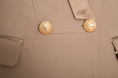 BALMAIN BLAZER DOUBLE-BREASTED KHAKI