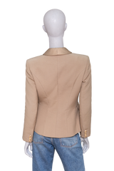 BALMAIN BLAZER DOUBLE-BREASTED KHAKI