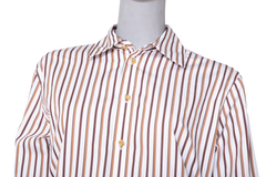 BOTTEGA STRIPED KNOT BUTTON SHIRT CHALK