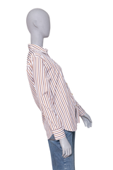 BOTTEGA STRIPED KNOT BUTTON SHIRT CHALK