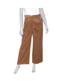 MIU MIU CORDUROY FIVE POCKET STRAIGHT LEG TROUSERS BROWN