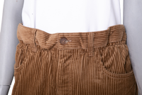 MIU MIU CORDUROY FIVE POCKET STRAIGHT LEG TROUSERS BROWN