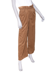MIU MIU CORDUROY FIVE POCKET STRAIGHT LEG TROUSERS BROWN