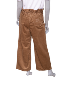 MIU MIU CORDUROY FIVE POCKET STRAIGHT LEG TROUSERS BROWN