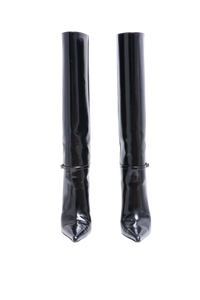 YSL BOOTS VENDOME KNEE-HIGH PATENT BLACK - 37 BR