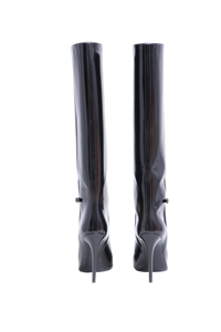 YSL BOOTS VENDOME KNEE-HIGH PATENT BLACK - 37 BR