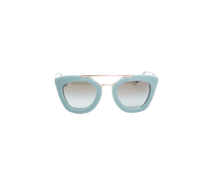 PRADA CINEMA CAT EYE METAL GOLD AQUA GREEN
