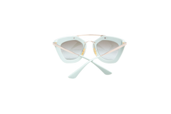 PRADA CINEMA CAT EYE METAL GOLD AQUA GREEN