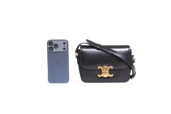 CELINE TEEN TRIOMPHE SHINY CALFSKIN BLACK