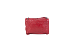 YSL NIKI MEDIUM RED CRINCKLED