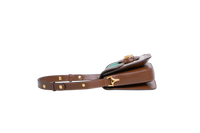 GUCCI HORSEBIT 1955 MEDIUM GG MONOGRAM WITH GEOMETRIC PRINT E POLKA DOT BROWN