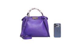 FENDI PEEKABOO WHIPSTITCH LEATHER PURPLE