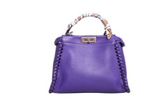 FENDI PEEKABOO WHIPSTITCH LEATHER PURPLE