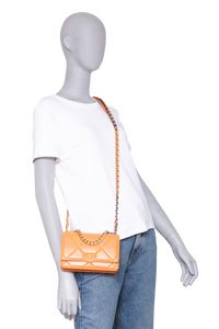 CHANEL WOC SMALL LAMBSKIN QUILTED ORANGE-TWO TONE HDWR