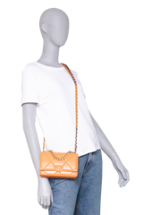 CHANEL WOC SMALL LAMBSKIN QUILTED ORANGE-TWO TONE HDWR