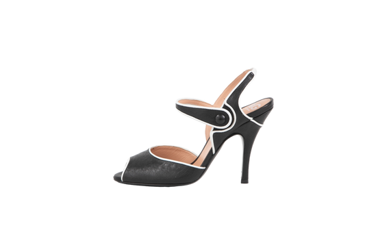 DOLCE & GABBANA  PEEP TOE BLACK - 36 BR