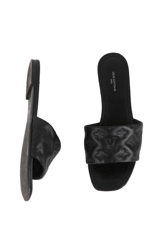 LOUIS VUITTON SANDAL FLAT REVIVAL BLACK