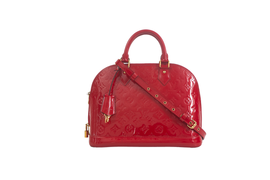 LV ALMA MM VERNIS RED POMME D AMOUR