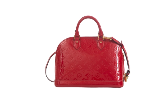 LV ALMA MM VERNIS RED POMME D AMOUR